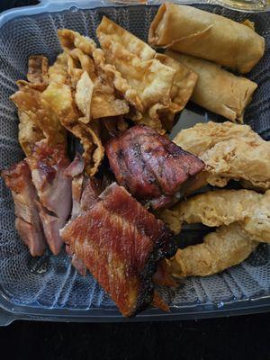 3/12/2024 - Po-Po Plater - BBQ pork, crab wontons, fried shrimp, fried Spring rolls & ribs.