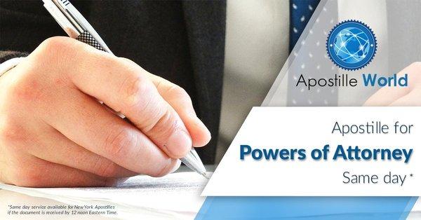 Apostille Power of Attorney Fast Apostille Service