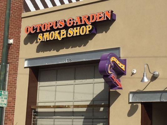 New and unique Octopus Garden signs at their newest location at 181 Coxe Ave in the South Slope.