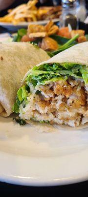 Crispy Chicken Caesar Salad Wrap