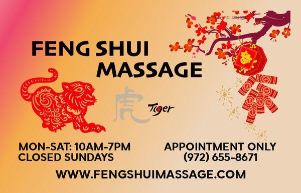 Feng Shui Massage business card