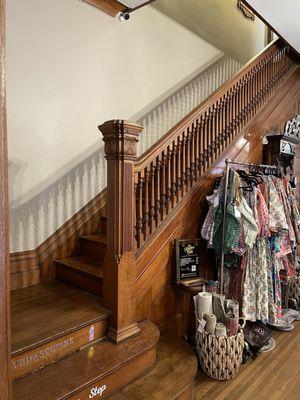 Stairs - business is at the top of these stairs; building is shared by several small businesses.