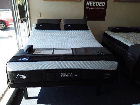 Queen Sealy ease adjustable bases! Proudly sold at Tru Comfort Mattresses.