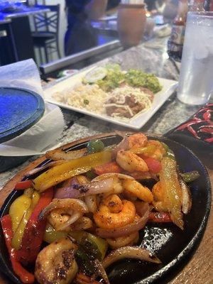 Shrimp fajitas