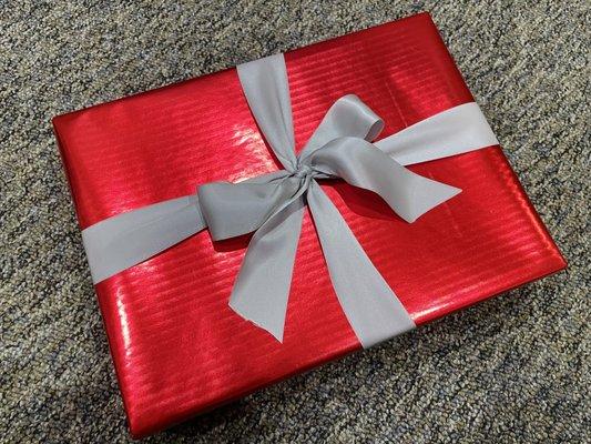 Bring your own gift and we can wrap it for you.