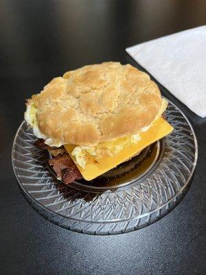 Bacon, egg, and cheese biscuit.