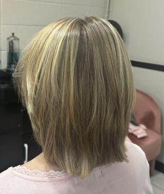 Blonde highlights