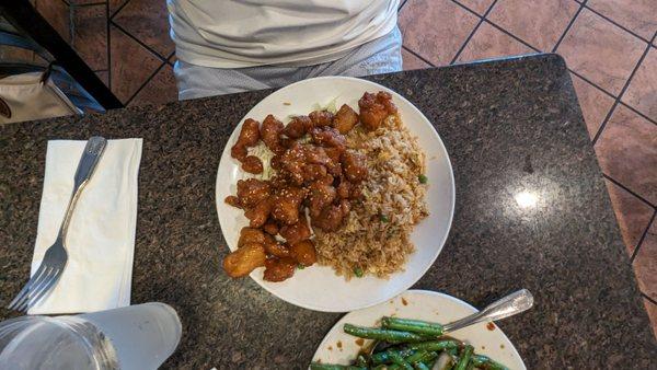 Orange Chicken Lunch Special with egg fried rice