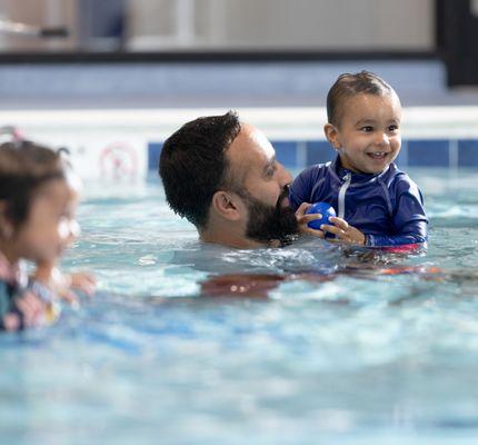 Build lifetime skills through our kids swimming programs from ages 3 months to 12 years