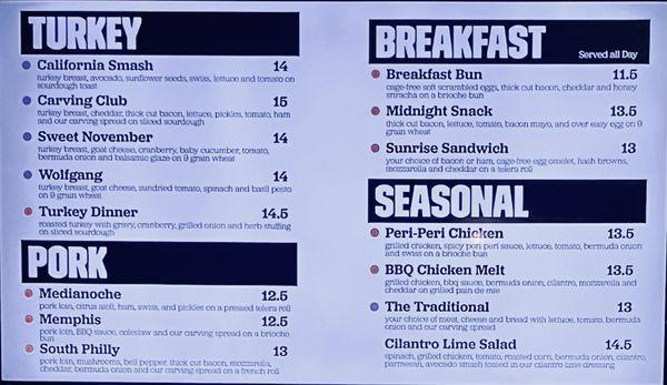 Menu as of April 2024 (p. 2)