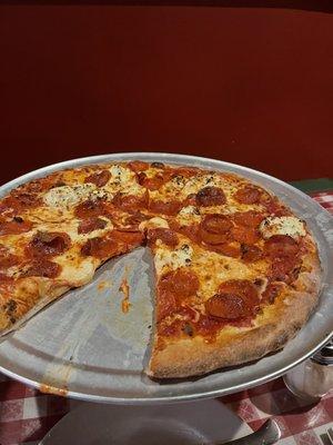 Pepperoni with ricotta  Large pizza