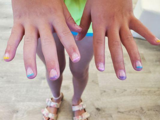 Colorful French tips