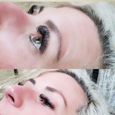 Hybrid volume lashes