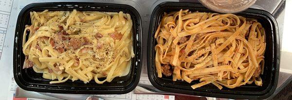 Carbonara ( Left ) Bolognese ( Right )