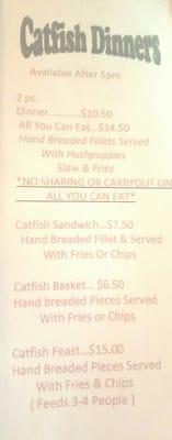 Sputs Place Menu