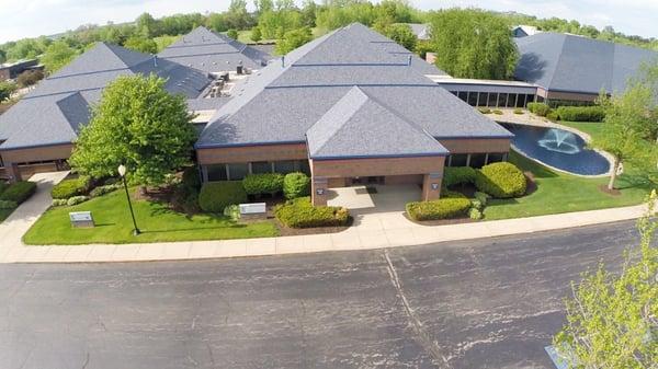 A bird's eye view of our Mishawaka office conveniently located in the Edison Lakes Medical Center in northern Mishawaka.