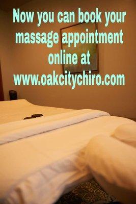 Book your massage appointments online now available!