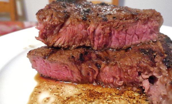 OMG, look at those juicy steaks! Cooked even edge to edge.