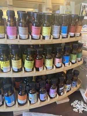 Wide variety of therapeutic grade essential oils.