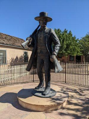 Statue of Wyatt Earp at the The Wyatt Earp House