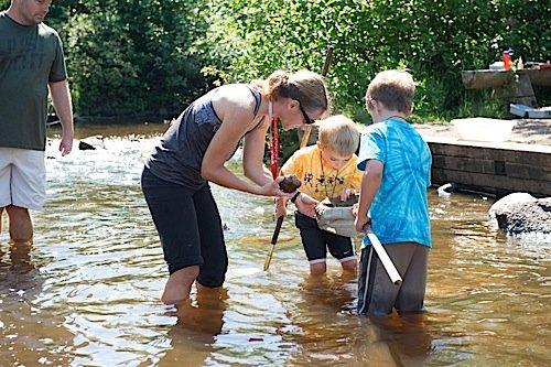 Family campers explore, learn, and discover together.