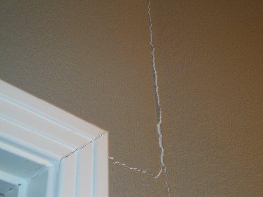 Cracking drywall due to a shifting foundation related to bentonite clays commonly found north of Denver, Colorado