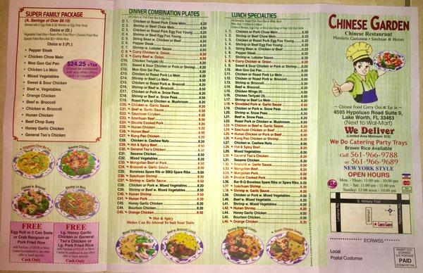 Our combo Menu