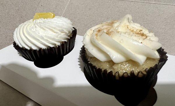 Lemon Tart Bar (left) and Cinnamon Crumb Cake (right)