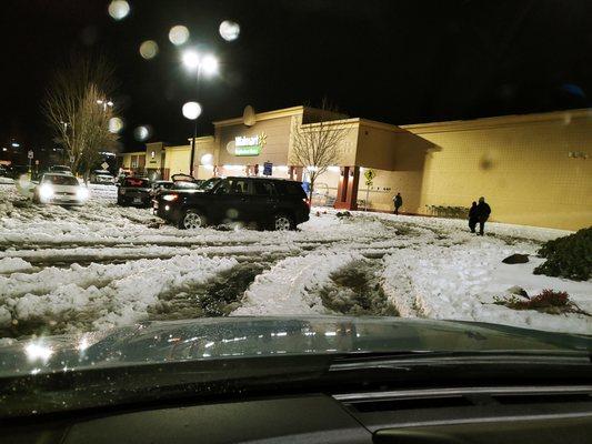 That's how much they care about their customers. They didn't even clear the parking lot.