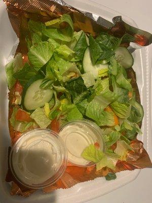 Ordered the chef salad and they gave us a salad with only carrots and cucumbers. Then they wouldn't refund or remake it.