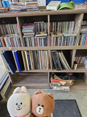 CDs and vinyl records