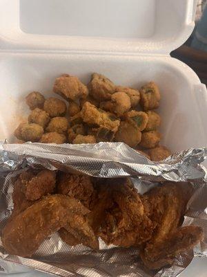 3 piece wing with okra