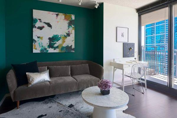 Living Rooms | Aqua at Lakeshore East