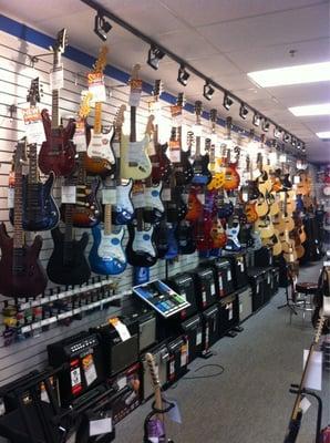 Guitar wall.