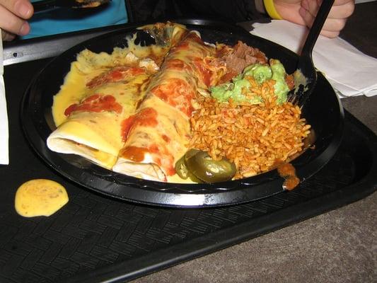 chicken enchilada plate