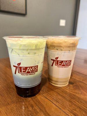 Left: Limited Green Thai Tea Right: Vietnamese Coffee