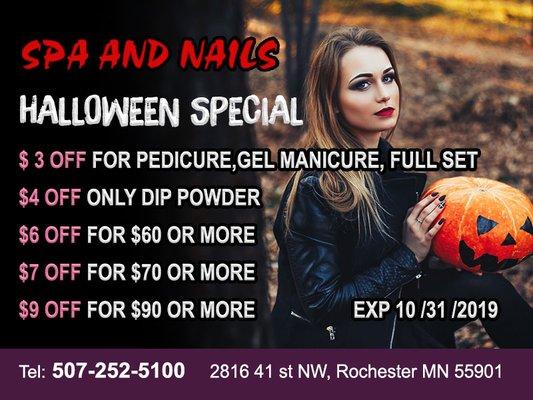 Halloween 2019 at Spa and Nails Rochester MN 55901