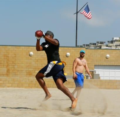 Beach Football = Off-Season Fun.