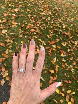 Neutral rainbow  Gel manicure