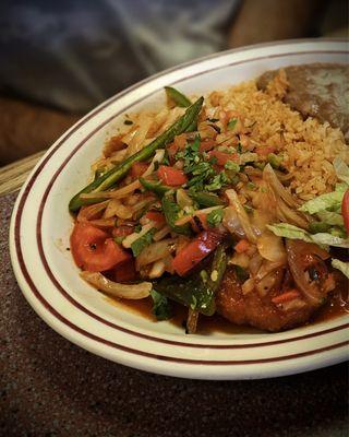 Chicken Milanesa plate