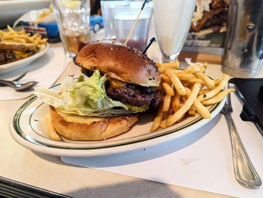 My burger at Mel's. 12/17/23