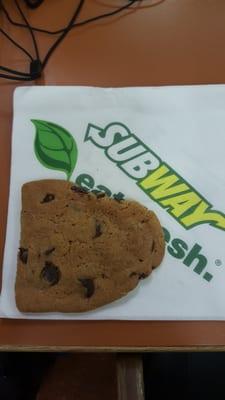 Subway, why is your cookie the shape of the letter D? Being at UH, you should considered striving for As or Bs.