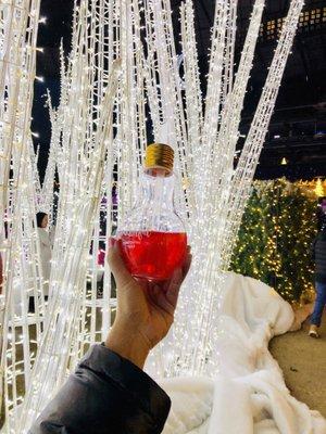 The enchant holiday drink in a light bulb! Aka $15 vodka cran!