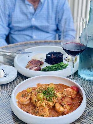 Shrimp & Grits + Duck - Very good