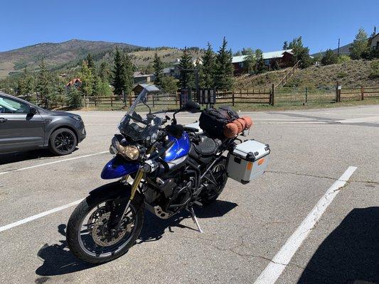 2013 Triumph Tiger 800 loaded up and ready to ride.