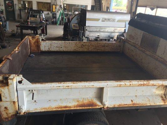 Bringing an old truck bed back to life.