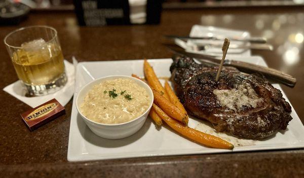 Ribeye, Risotto & Baby Carrots