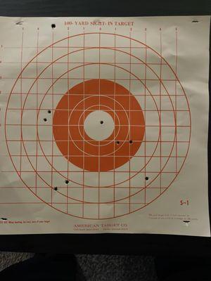 200 yards 556 from iron sights not horrible.