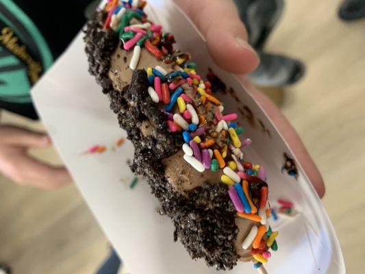 Chocolate, Oreos, sprinkles