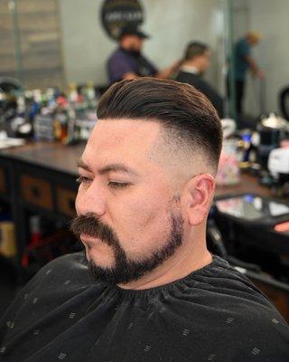 Slick back fade